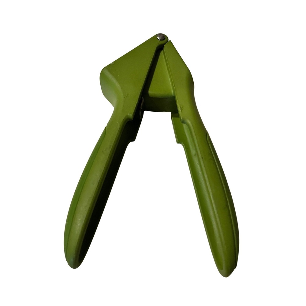 GoodCook Garlic Press Lime Green Manual Mincer Kitchen Tool Ergonomic Grip
